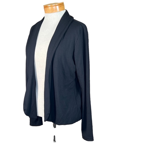 J. Jill Wearever Collection Black Open Front Cardigan Size XS Fits Small Too - Picture 9 of 9